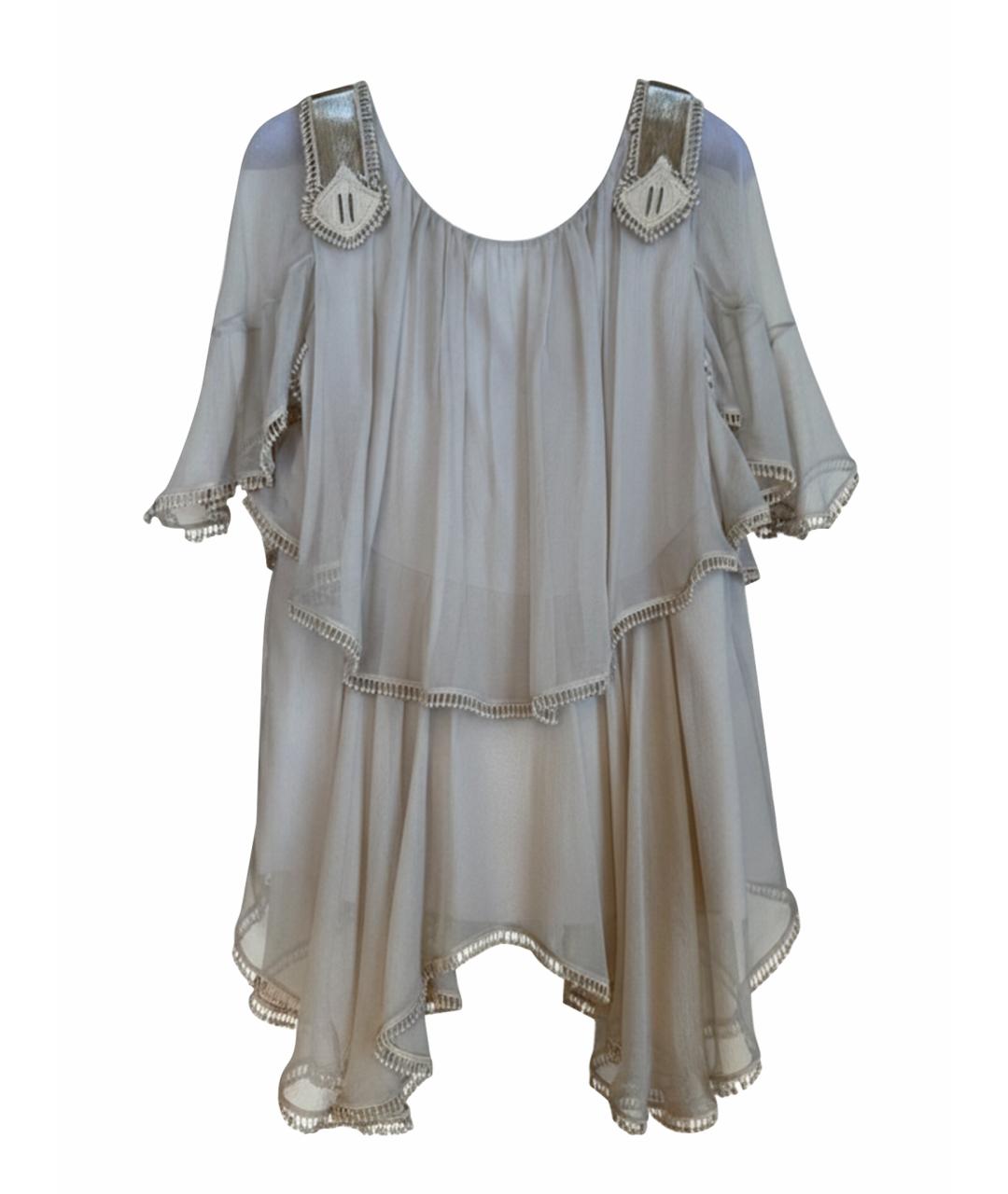 CHLOE Бежевая шелковая блузы, фото 1