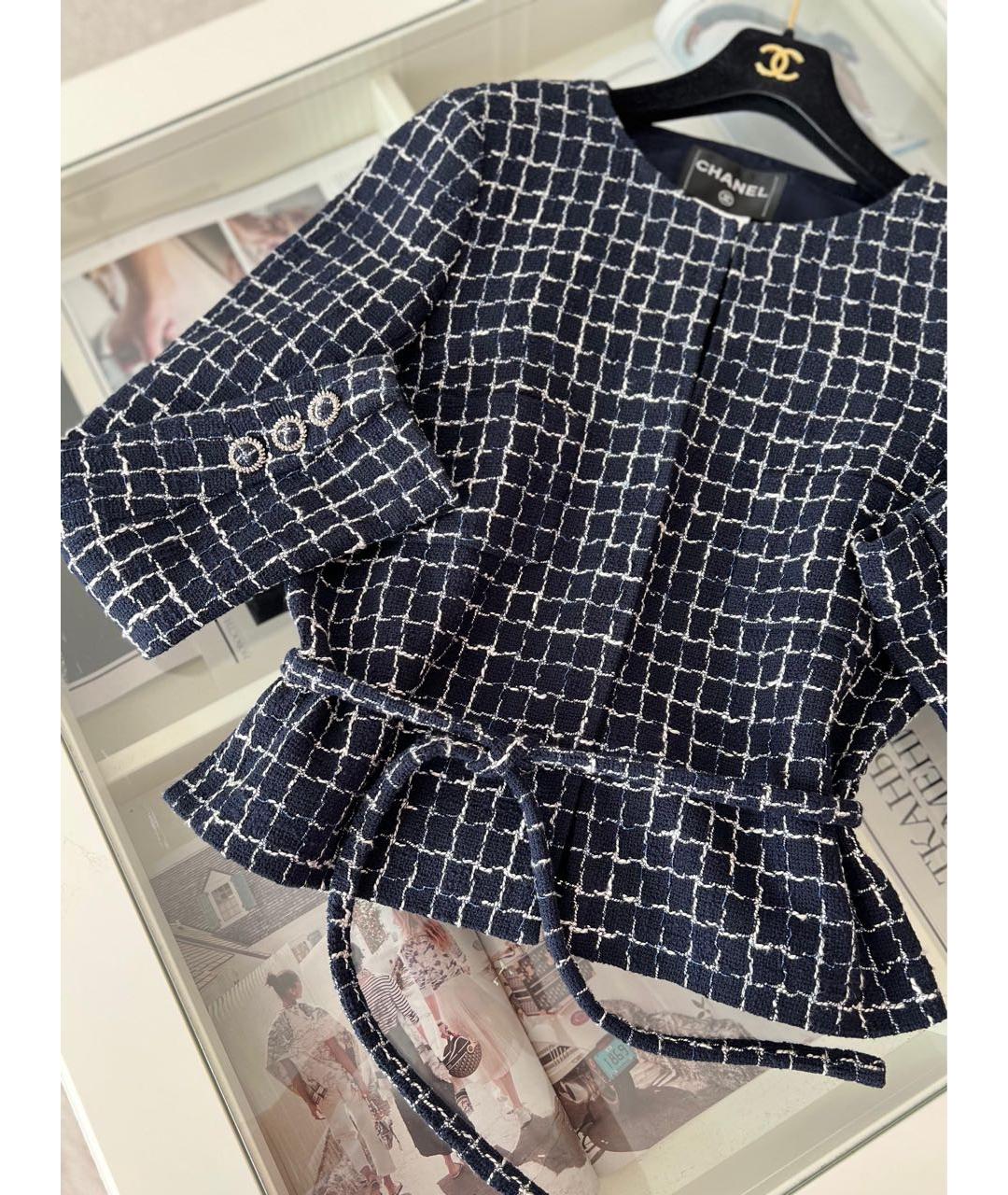 CHANEL Темно-синий жакет/пиджак, фото 6
