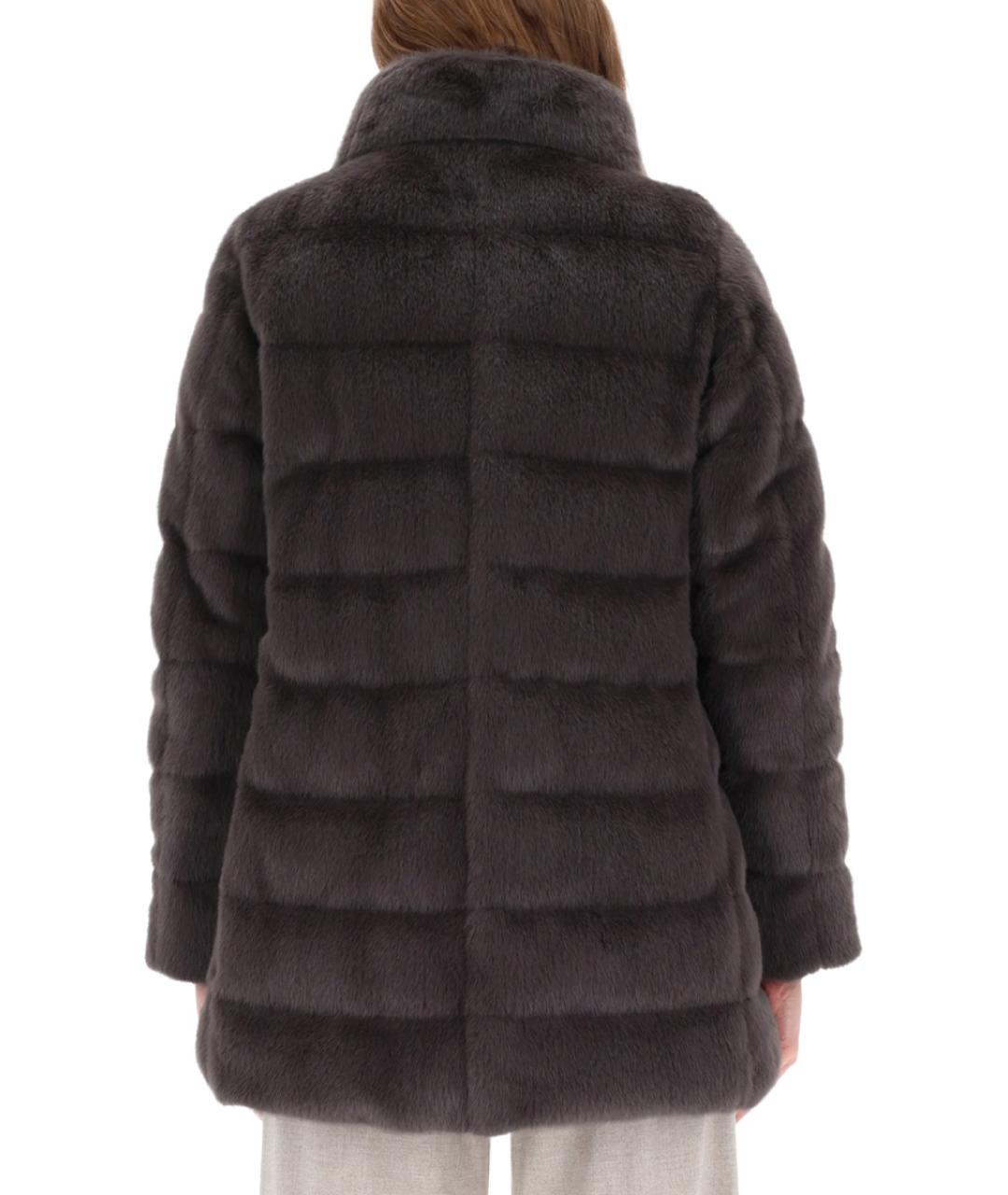 HERNO Коричневая полиэстеровая шуба, фото 4