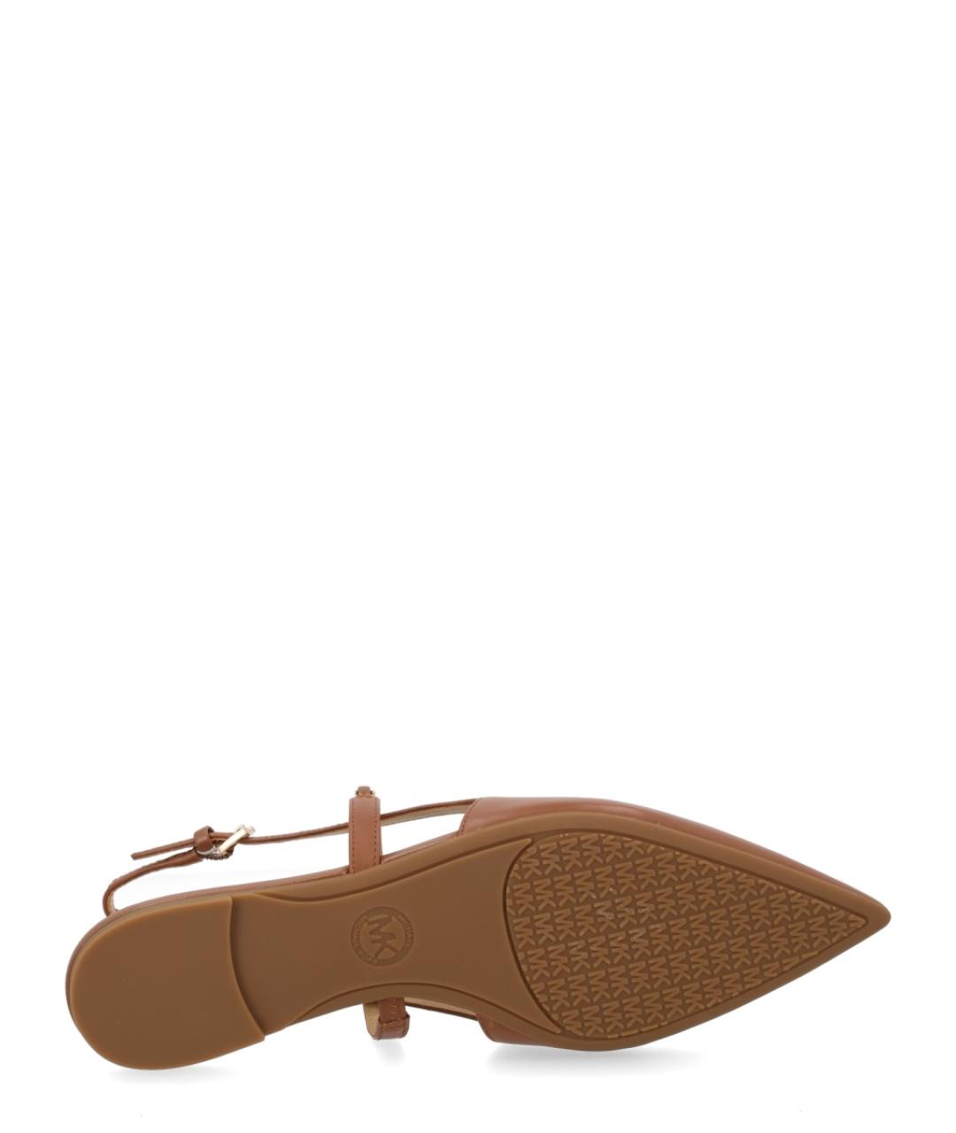 MICHAEL KORS Коричневые кожаные балетки, фото 6