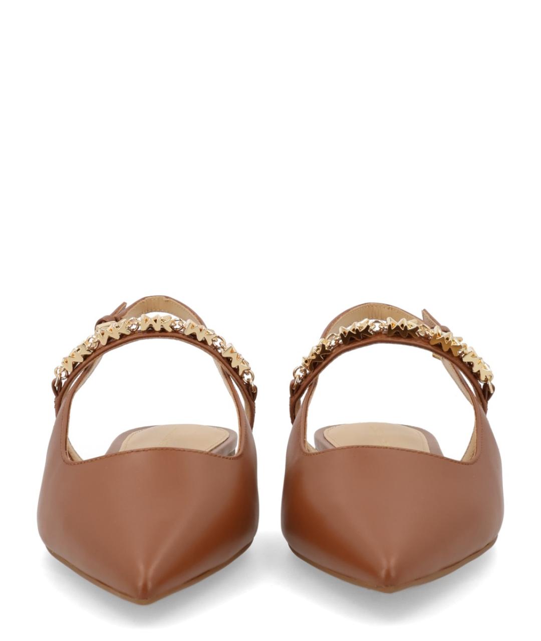 MICHAEL KORS Коричневые кожаные балетки, фото 3