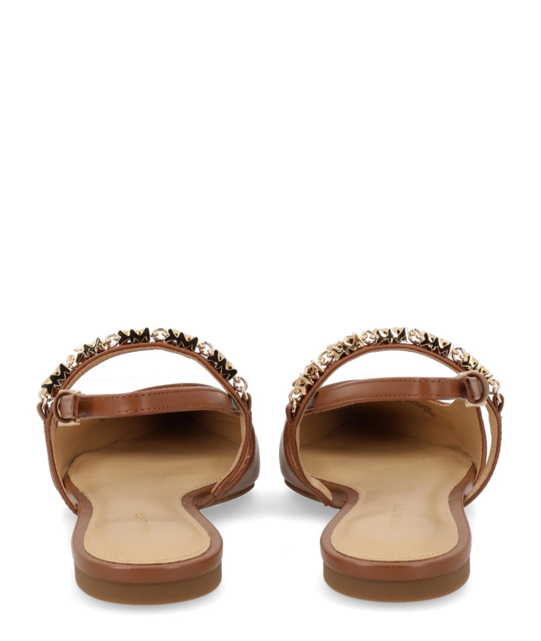 MICHAEL KORS Коричневые кожаные балетки, фото 4