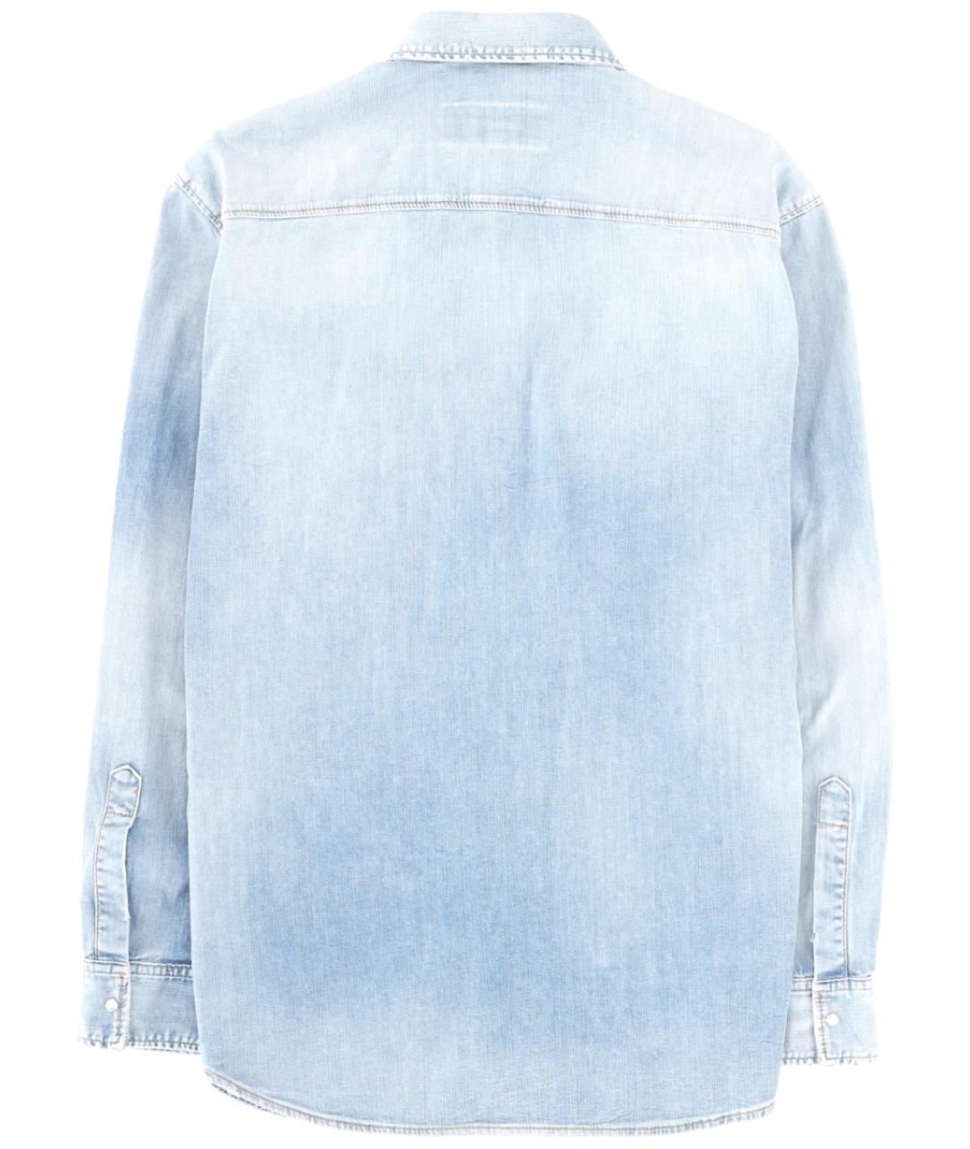 DSQUARED2 Голубая хлопковая кэжуал рубашка, фото 2
