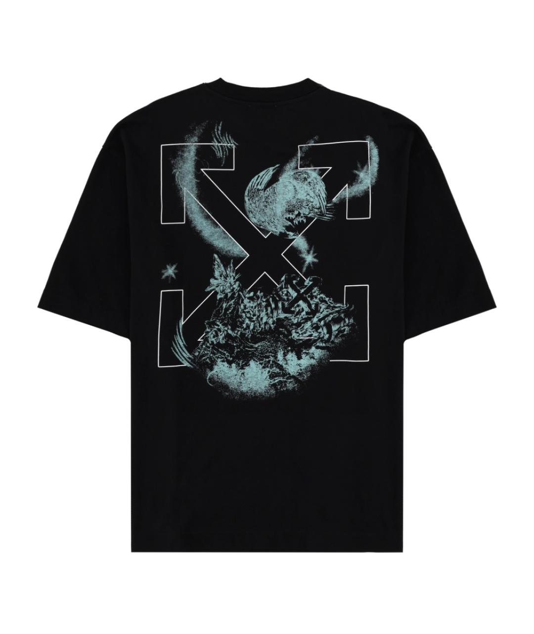 OFF-WHITE Черная хлопковая футболка, фото 2