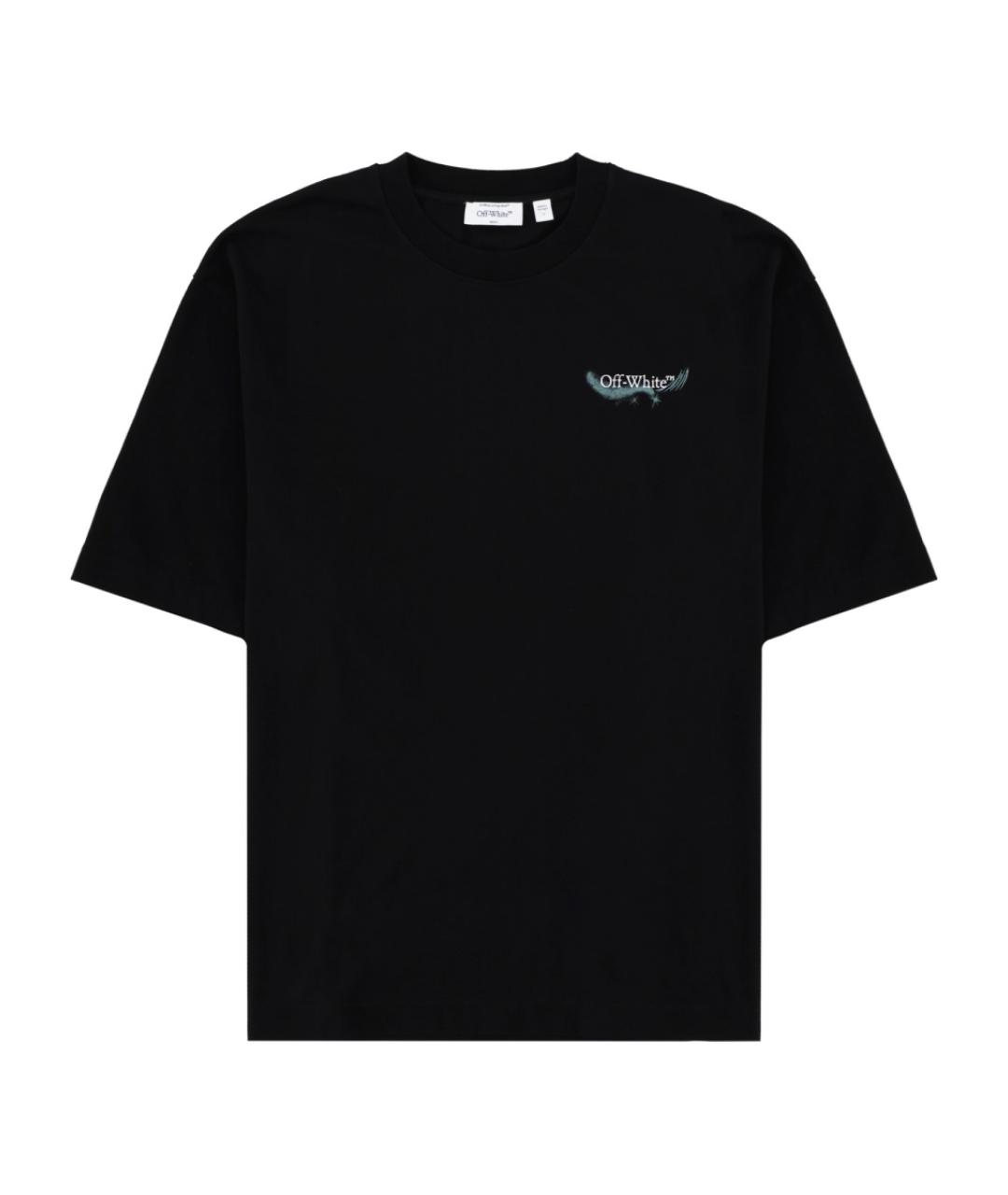 OFF-WHITE Черная хлопковая футболка, фото 1