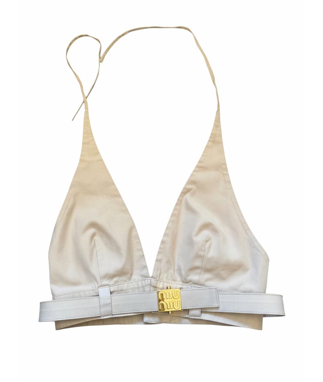 MIU MIU Бежевая футболка, фото 1