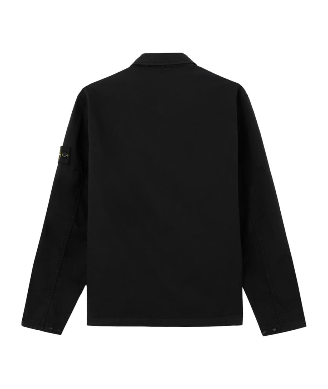STONE ISLAND Черная хлопковая кэжуал рубашка, фото 2