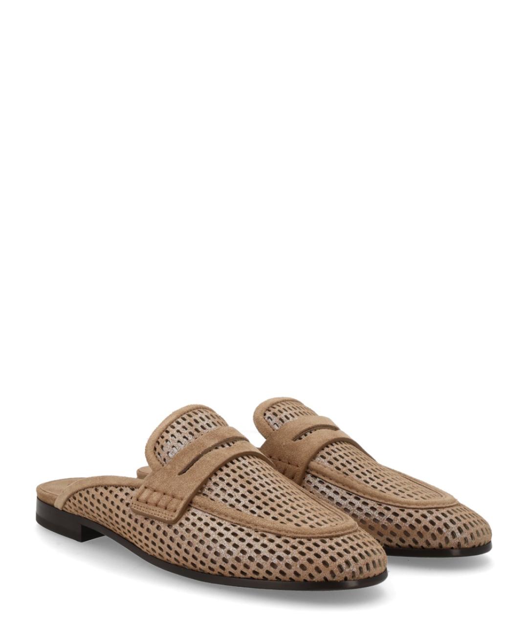 BRUNELLO CUCINELLI Коричневые кожаные лоферы, фото 2