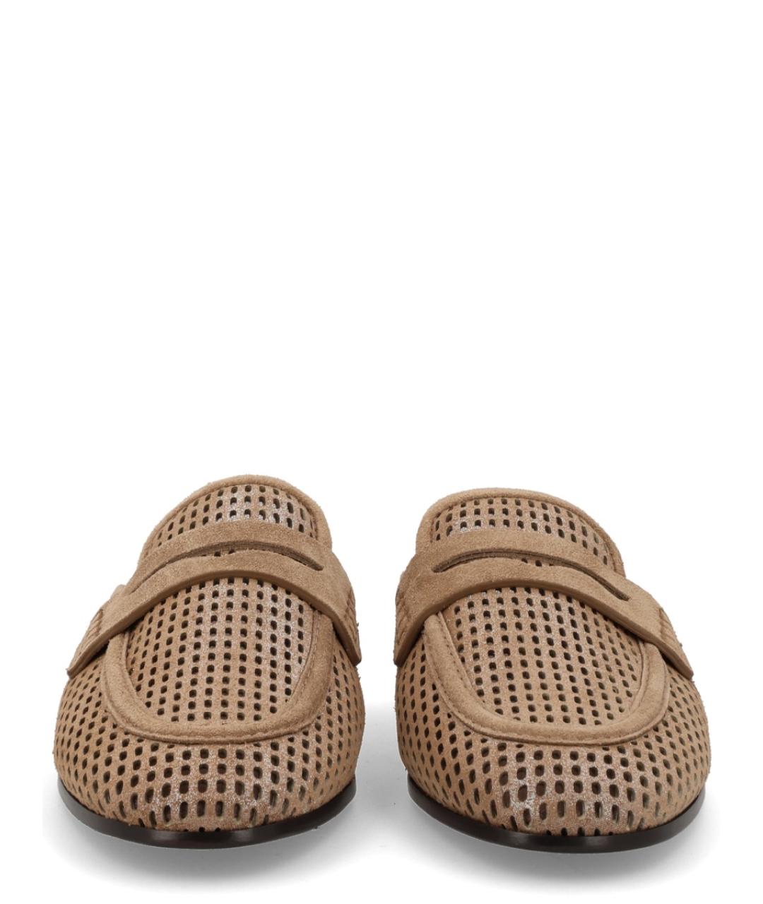 BRUNELLO CUCINELLI Коричневые кожаные лоферы, фото 3