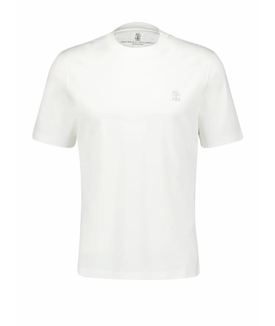 BRUNELLO CUCINELLI Белая хлопковая футболка, фото 1