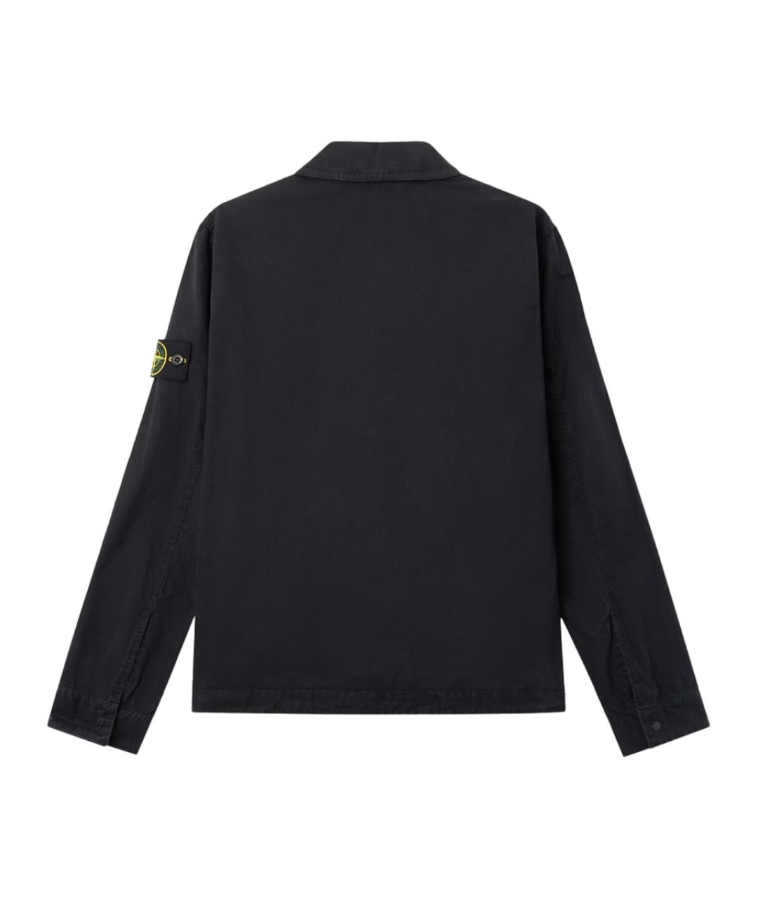 STONE ISLAND Черная хлопковая кэжуал рубашка, фото 2