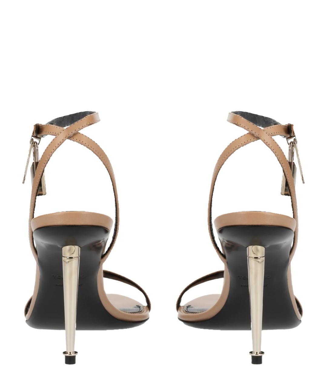 TOM FORD Коричневые кожаные босоножки, фото 4