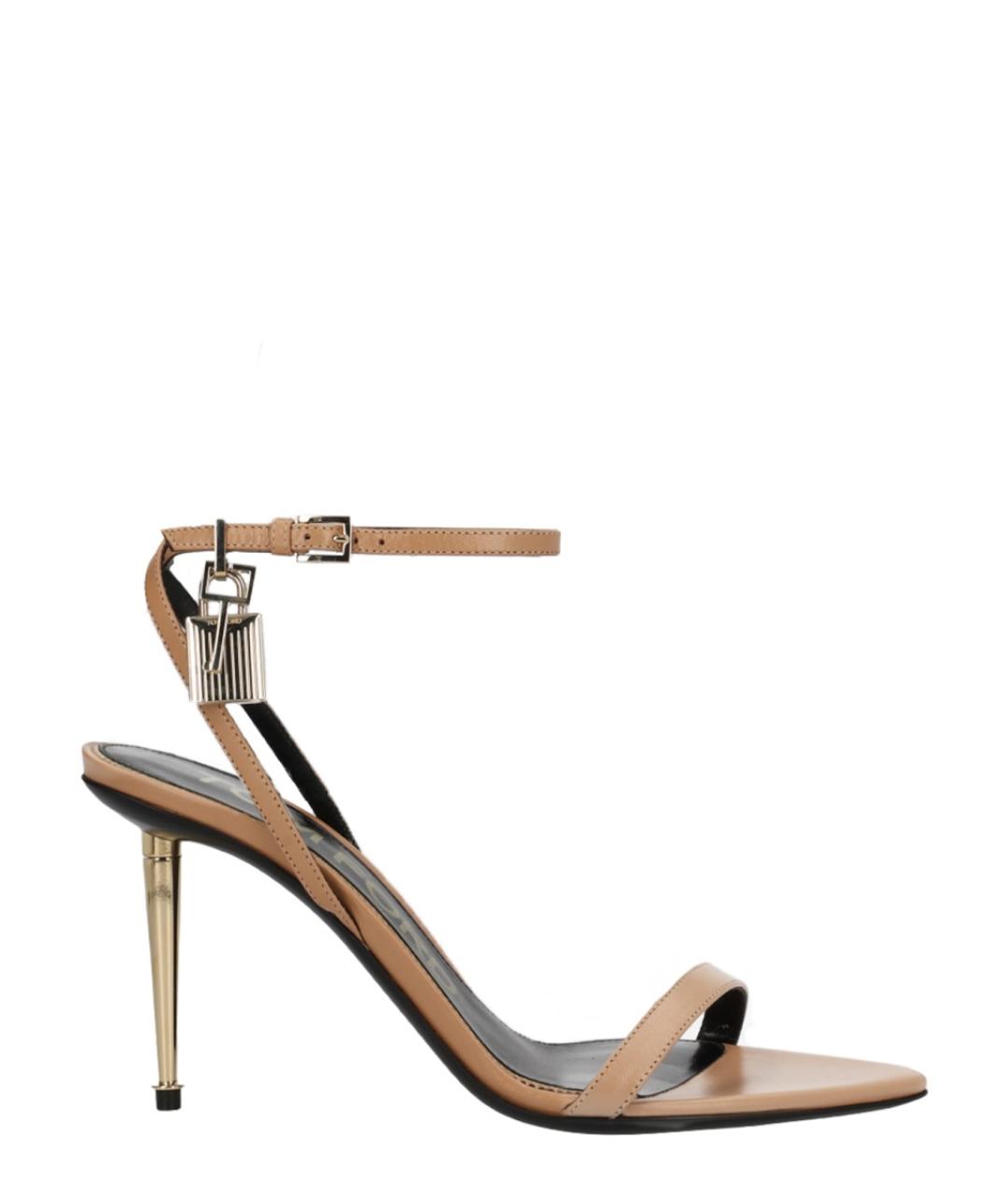 TOM FORD Коричневые кожаные босоножки, фото 1