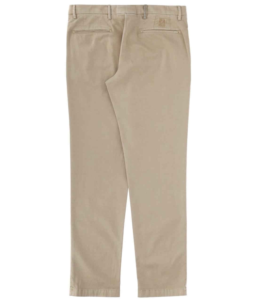 PS BY PAUL SMITH Коричневые хлопковые повседневные брюки, фото 2