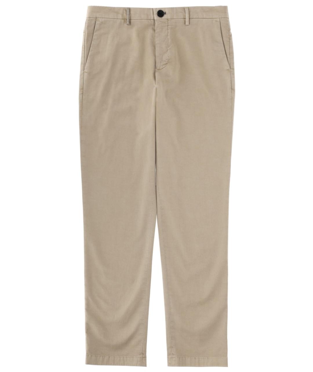 PS BY PAUL SMITH Коричневые хлопковые повседневные брюки, фото 1