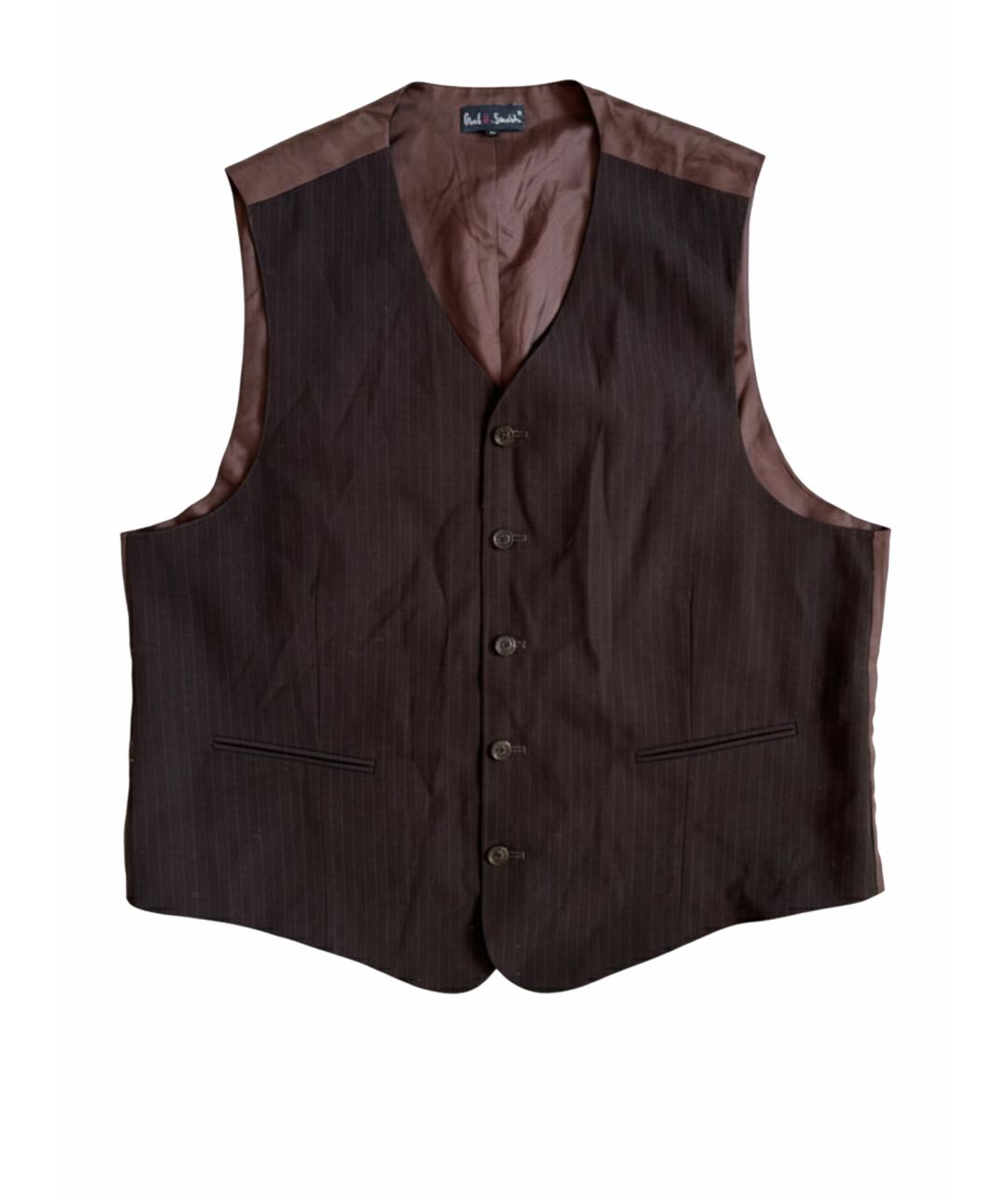 PAUL SMITH Коричневый полиэстеровый жилет, фото 1