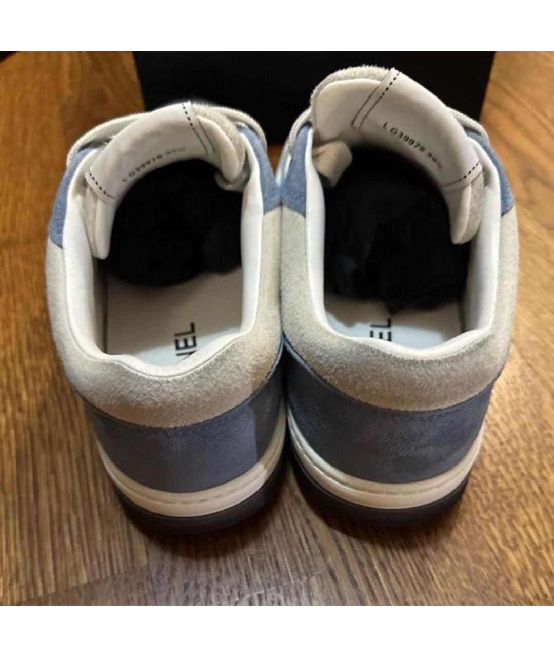 CHANEL Голубые замшевые кеды, фото 4