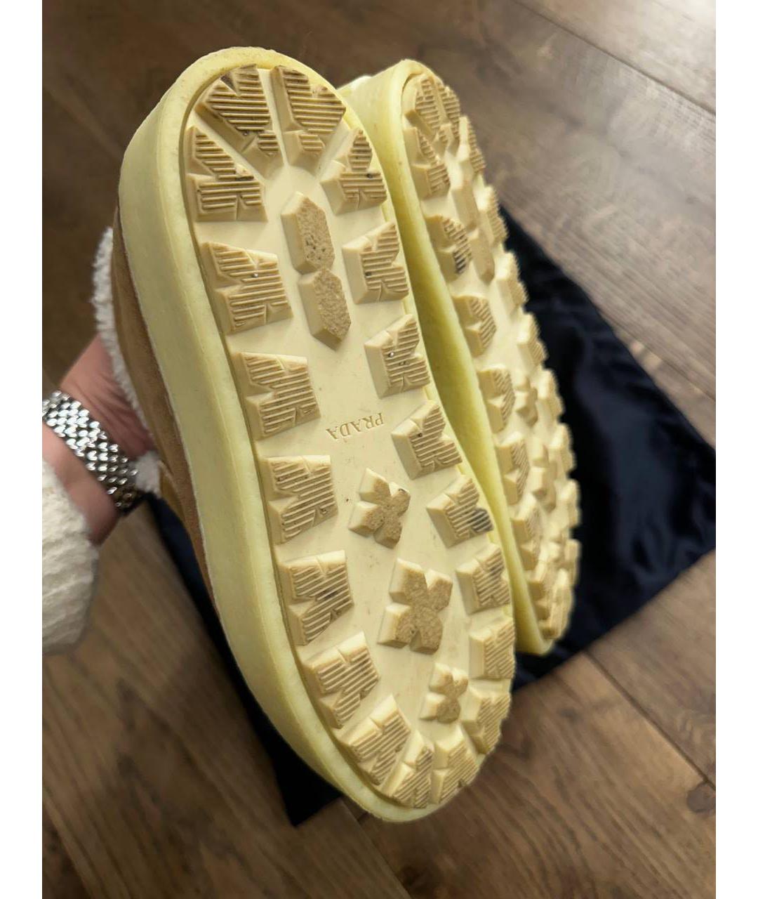 PRADA Коричневые замшевые ботинки, фото 5