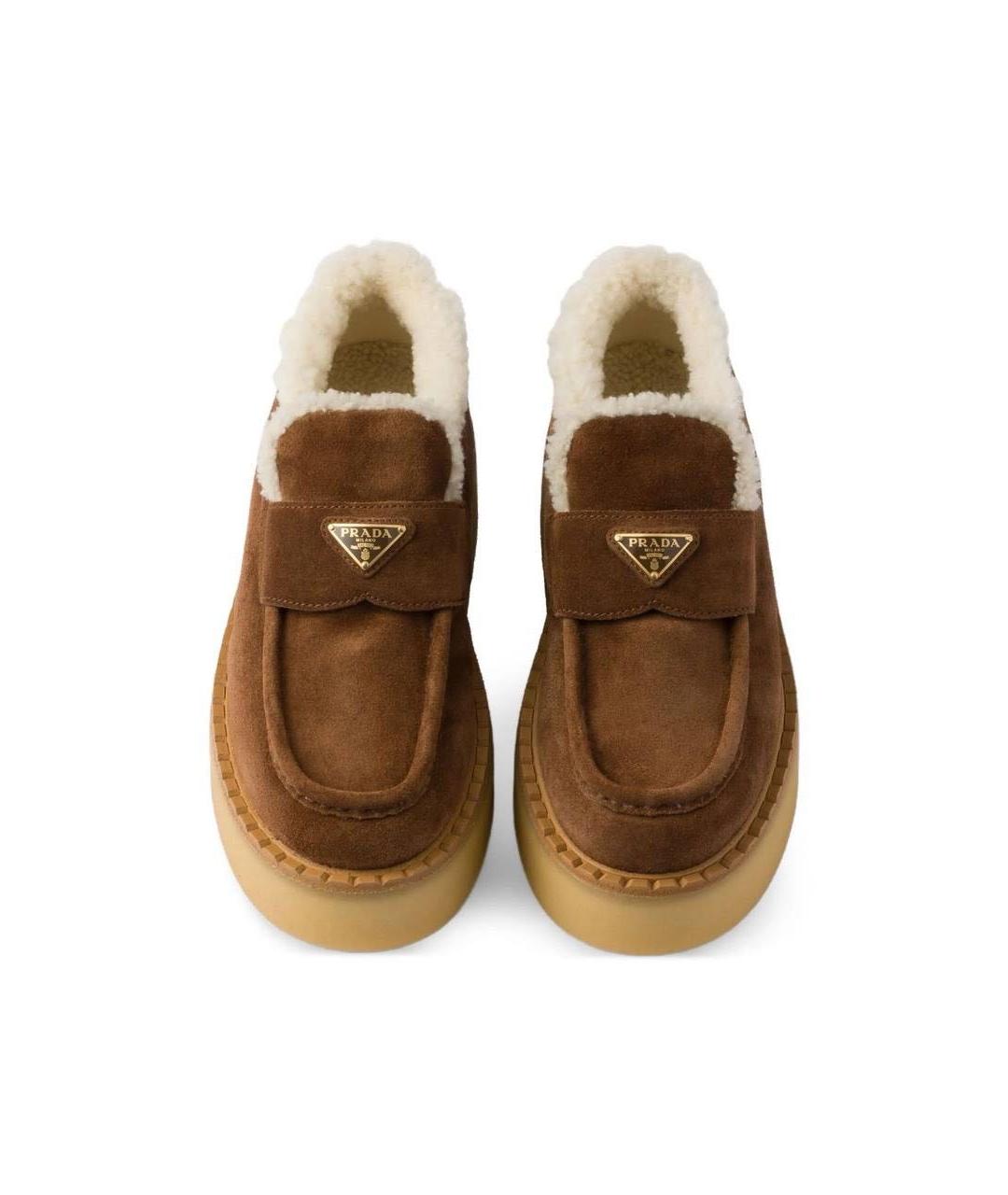 PRADA Коричневые замшевые ботинки, фото 8