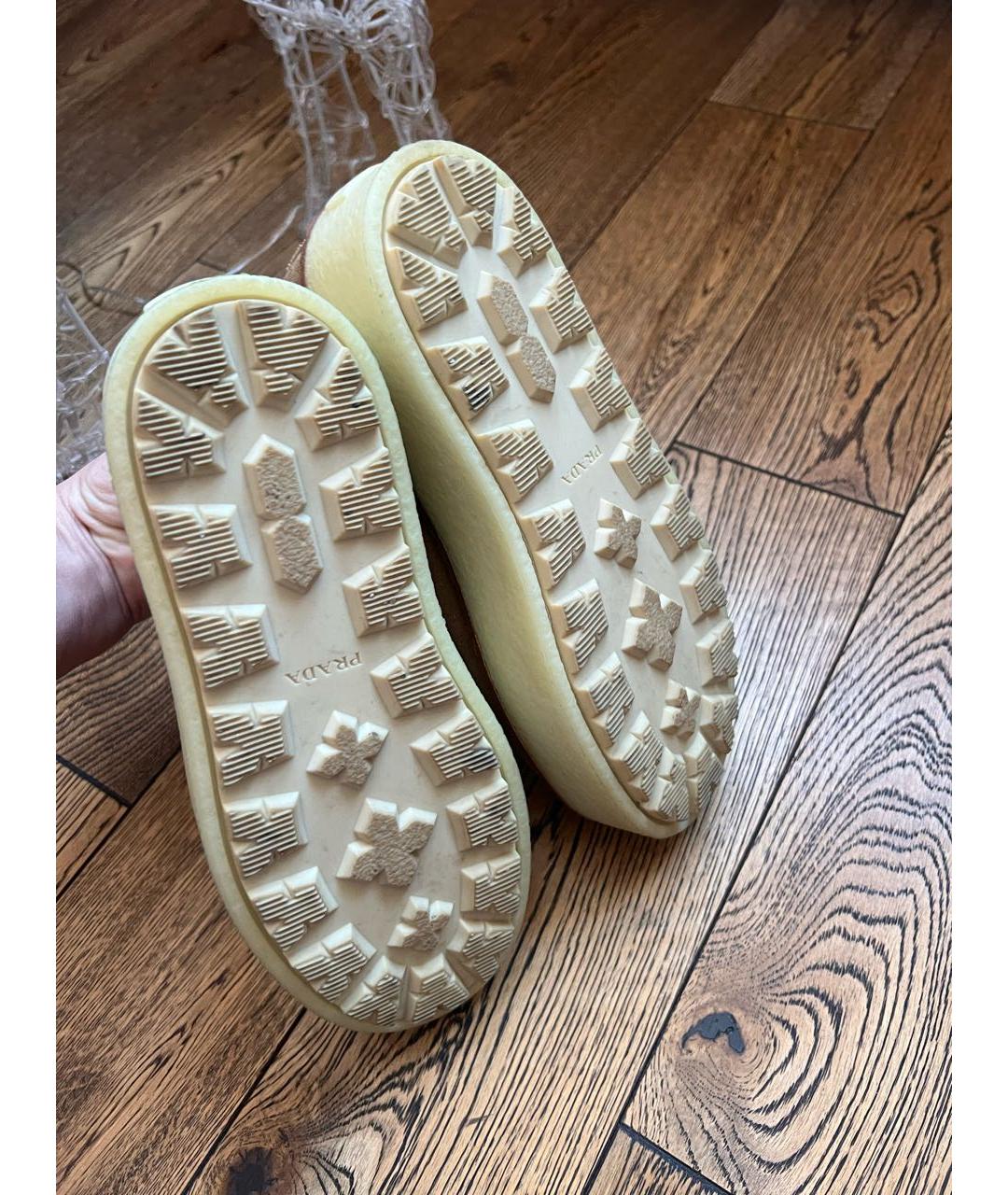 PRADA Коричневые замшевые ботинки, фото 3