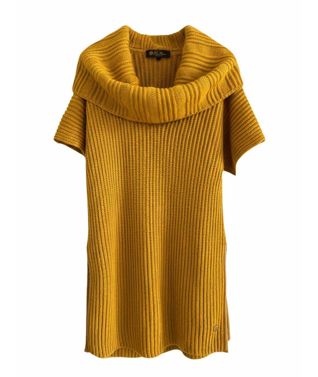 LORO PIANA Горчичный кардиган, фото 1