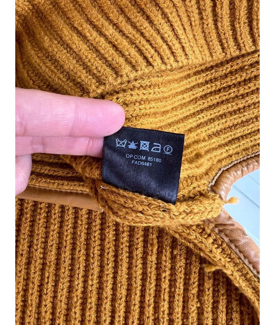 LORO PIANA Горчичный кардиган, фото 6