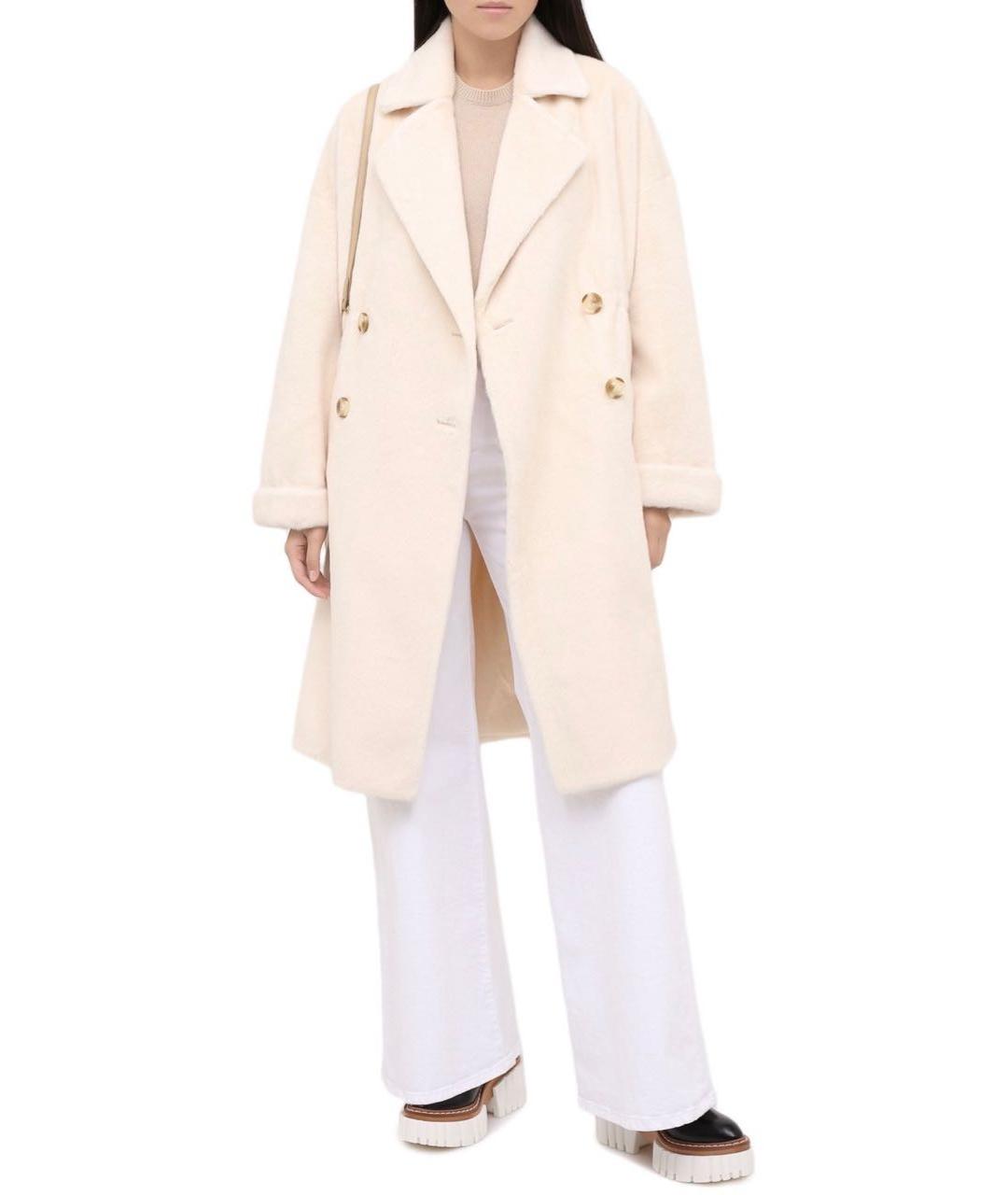 MAX&CO Белая полиэстеровая шуба, фото 2