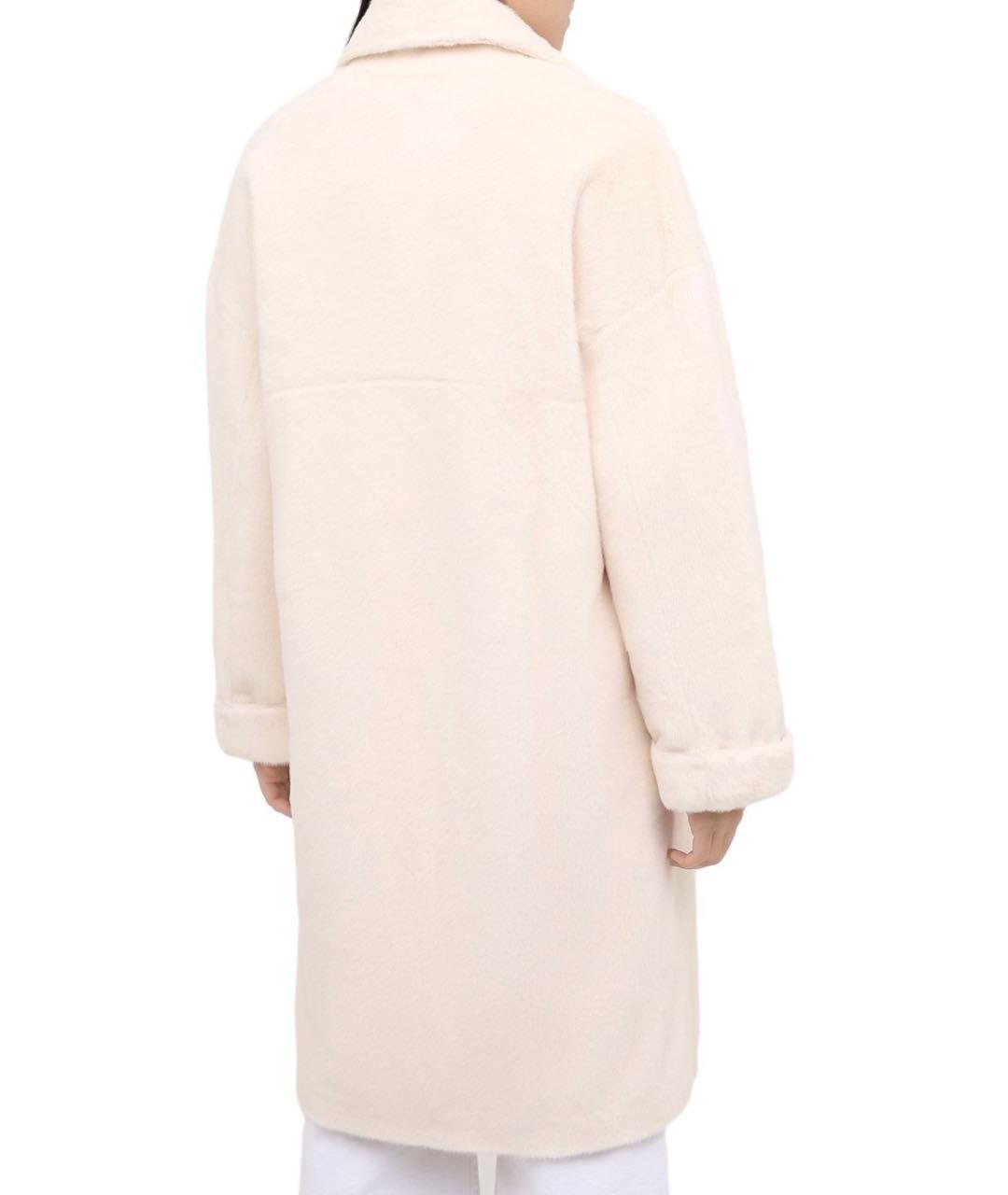 MAX&CO Белая полиэстеровая шуба, фото 3