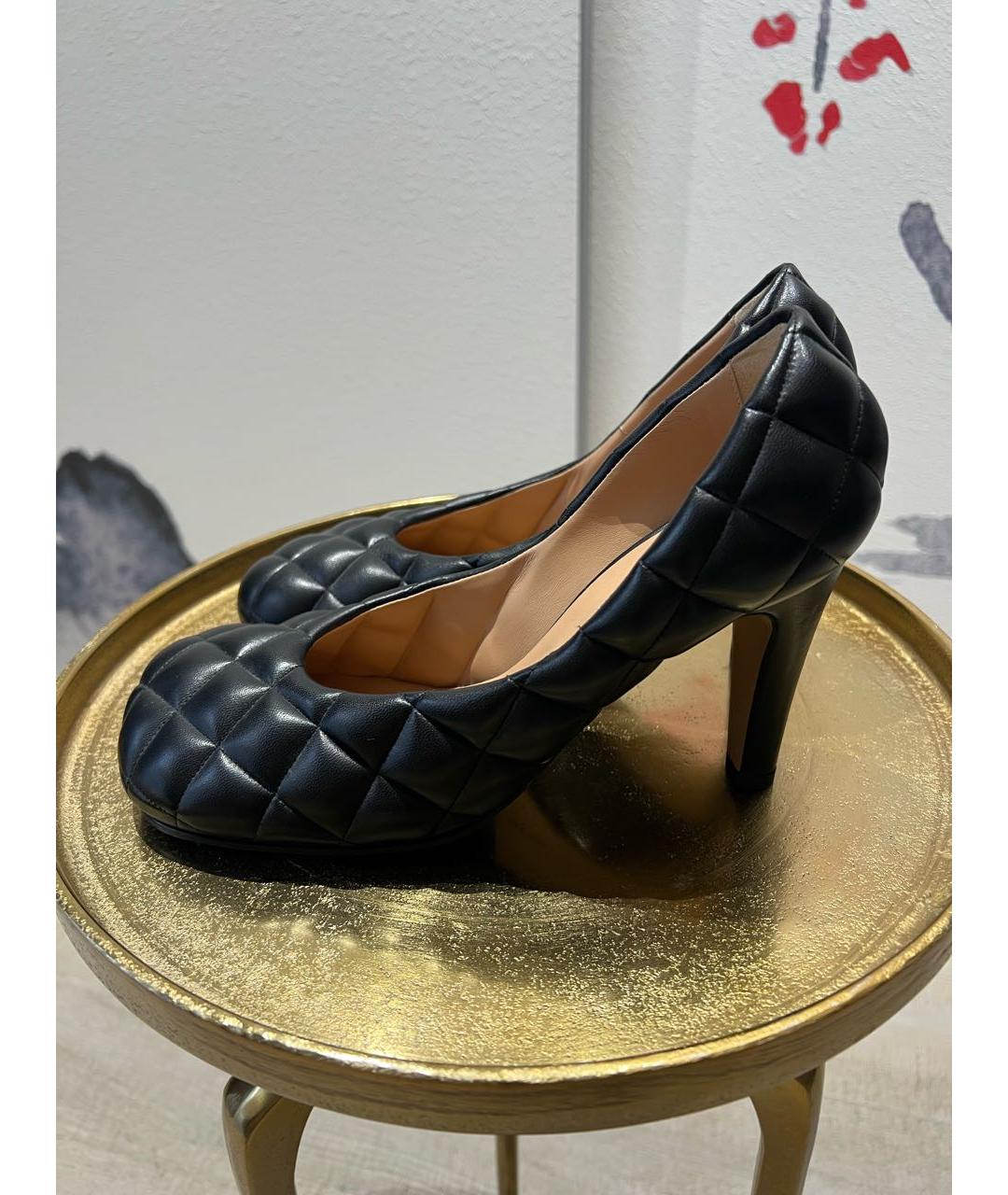 BOTTEGA VENETA Черные кожаные туфли, фото 6