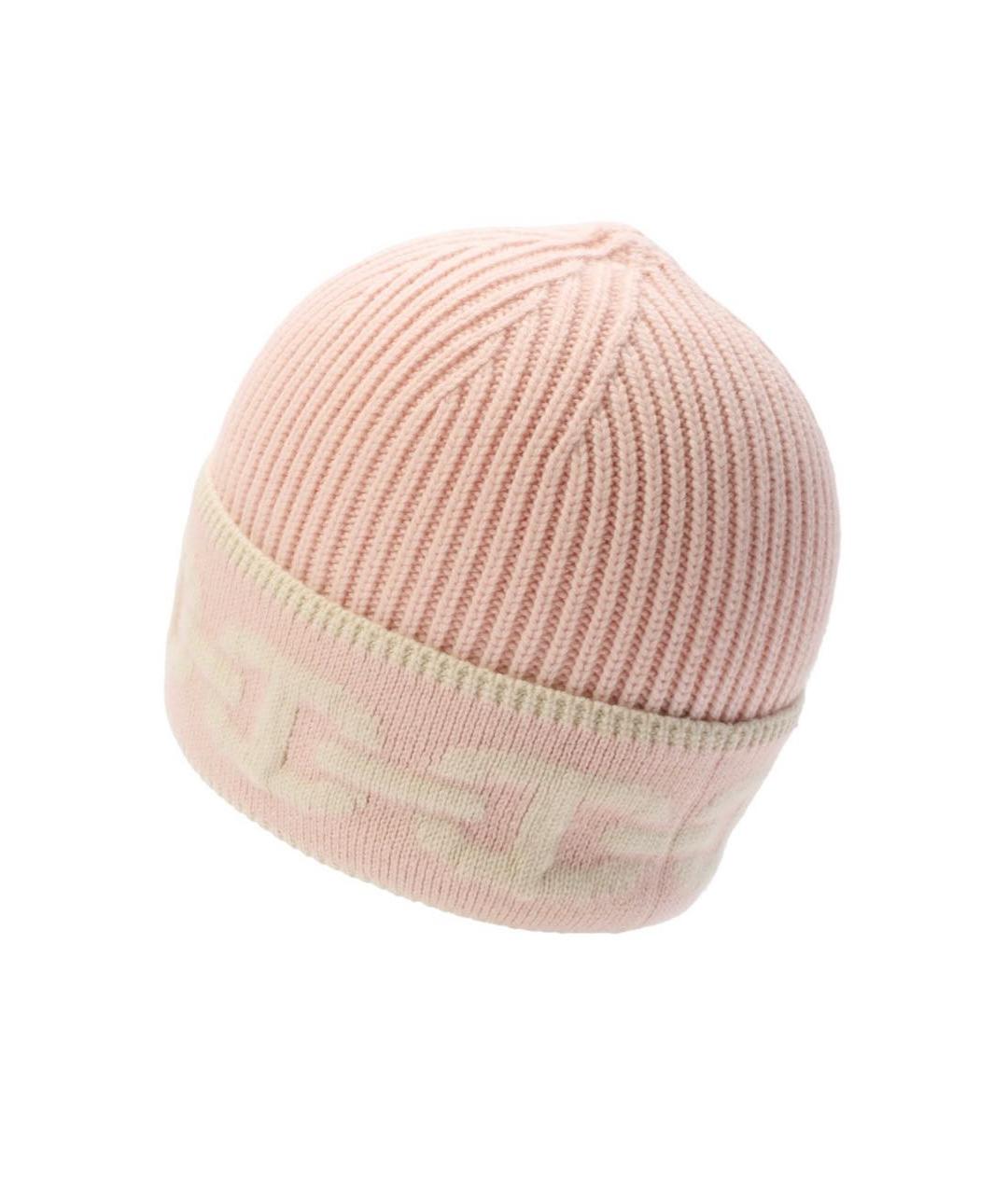 HERMES Розовая кашемировая шапка, фото 2