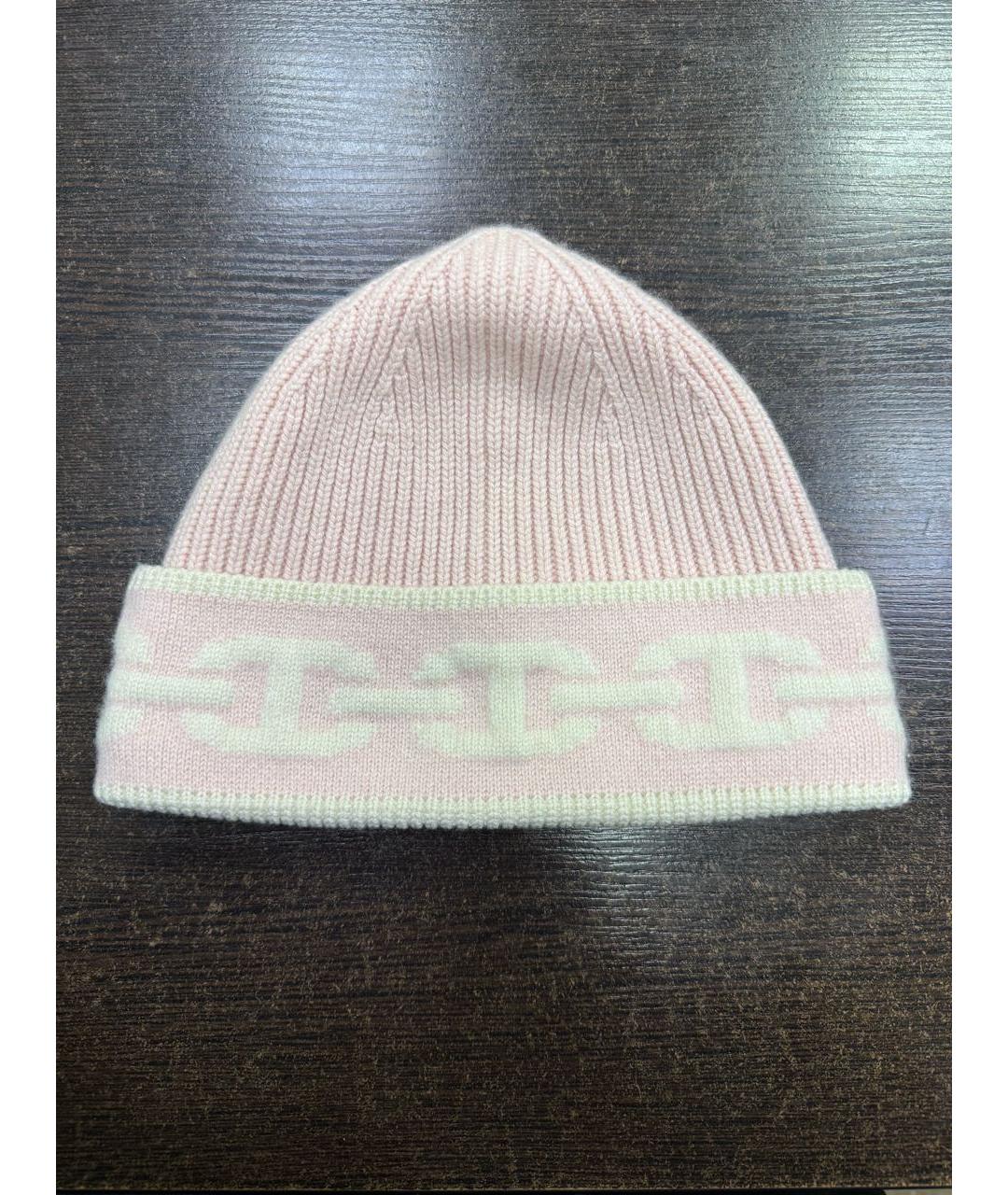 HERMES Розовая кашемировая шапка, фото 4