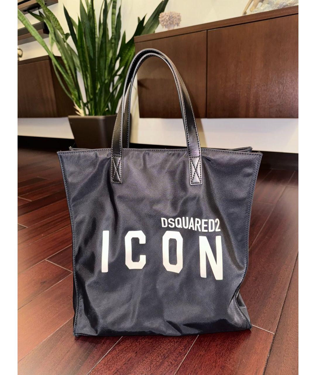 DSQUARED2 Черная сумка тоут, фото 5