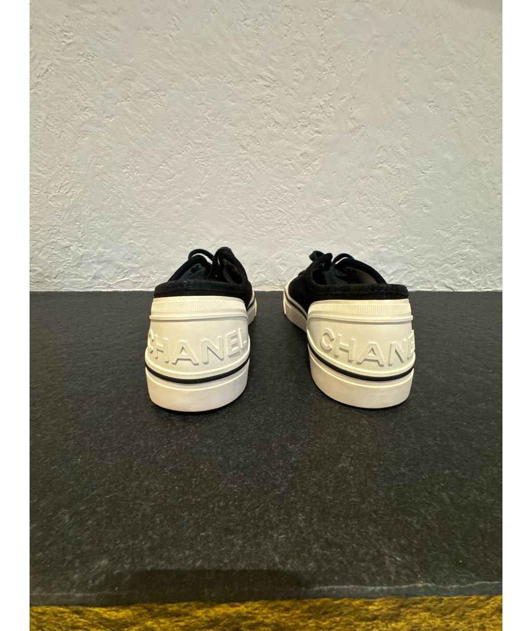 CHANEL Черные замшевые кеды, фото 3