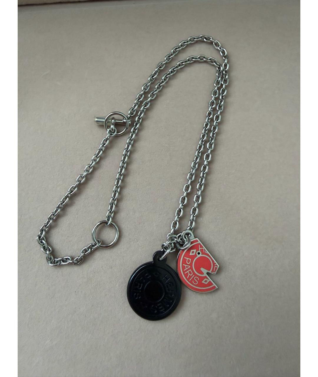 HERMES Черная металлическая подвеска, фото 2