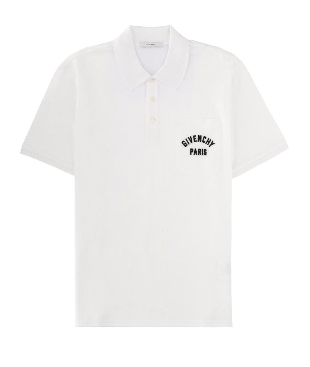 GIVENCHY Белое хлопковое поло с коротким рукавом, фото 1