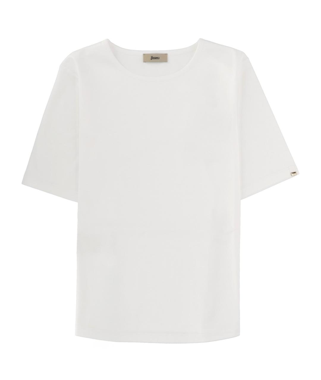 HERNO Белая хлопковая футболка, фото 1