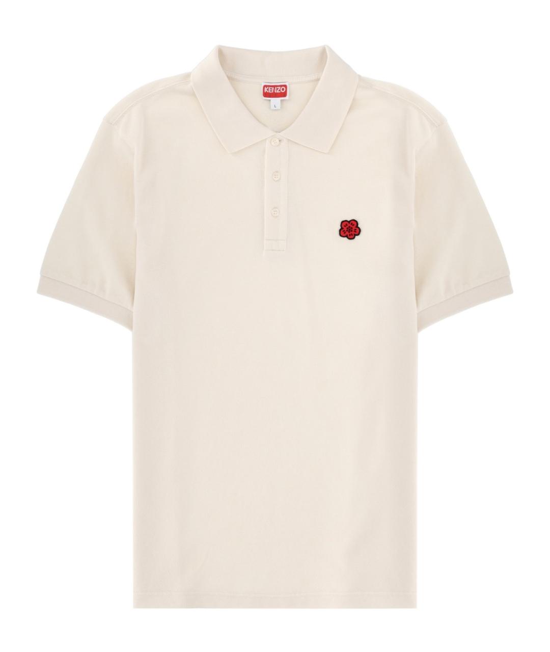 KENZO Розовое хлопковое поло с коротким рукавом, фото 1