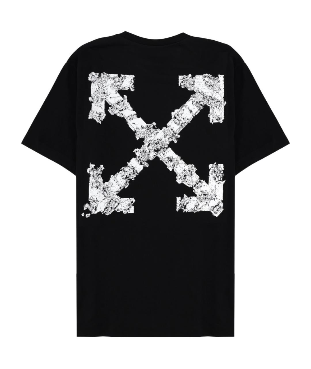 OFF-WHITE Черная хлопковая футболка, фото 2