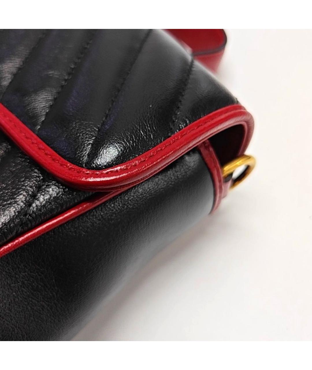 GUCCI Черная кожаная сумка через плечо, фото 6