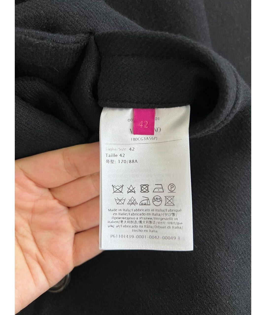 VALENTINO Черное пальто, фото 5