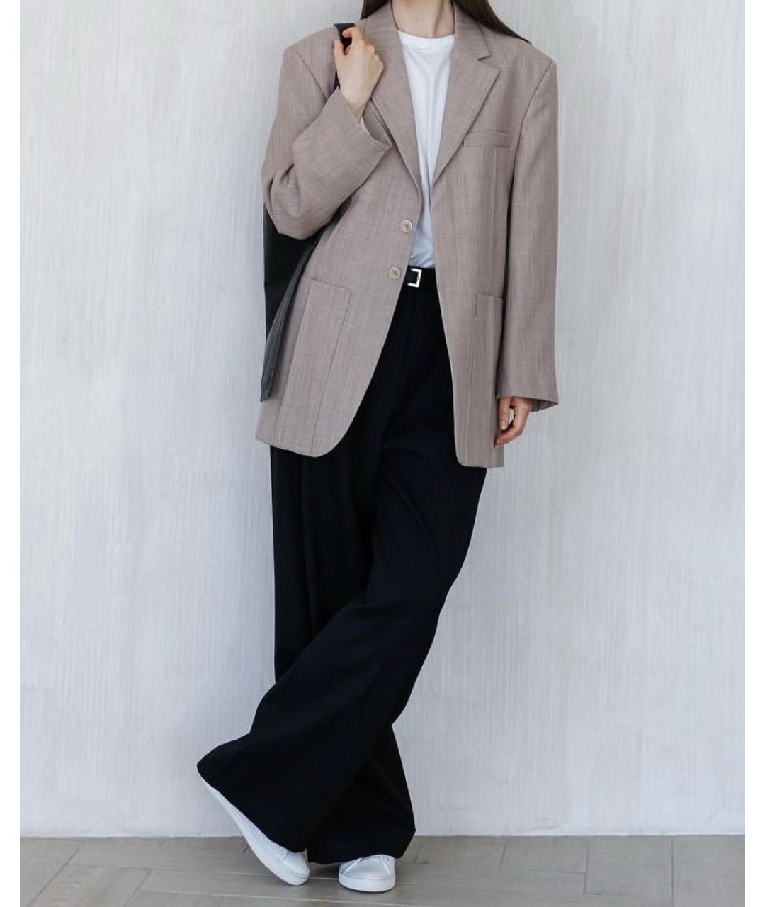 JACQUEMUS Бежевый шерстяной жакет/пиджак, фото 8