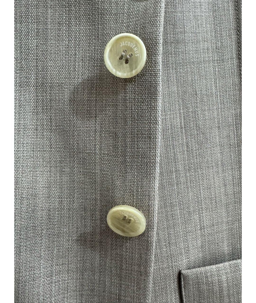 JACQUEMUS Бежевый шерстяной жакет/пиджак, фото 7