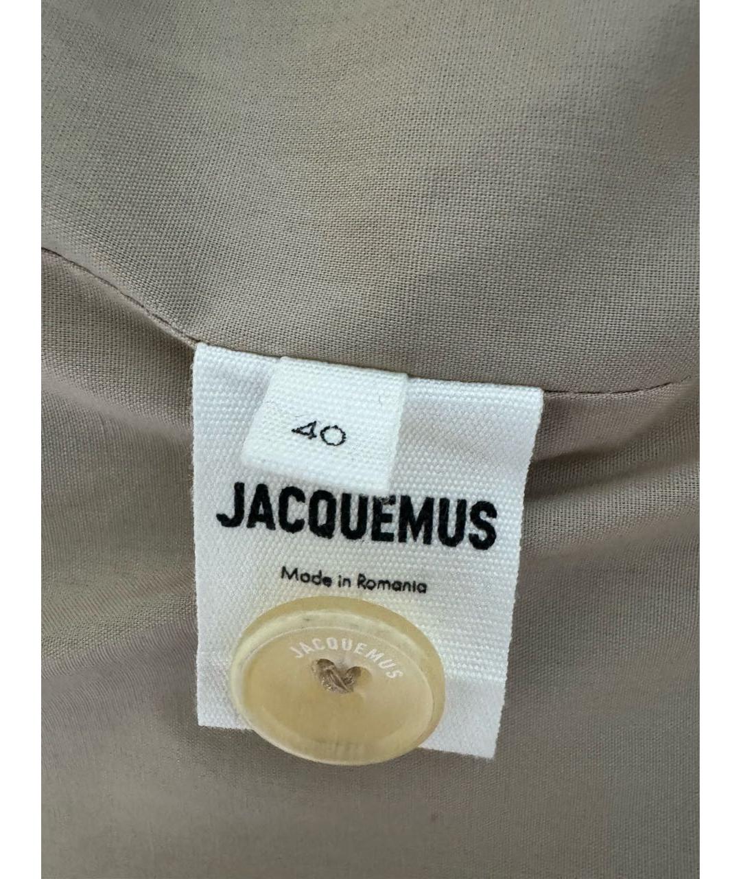 JACQUEMUS Бежевый шерстяной жакет/пиджак, фото 5