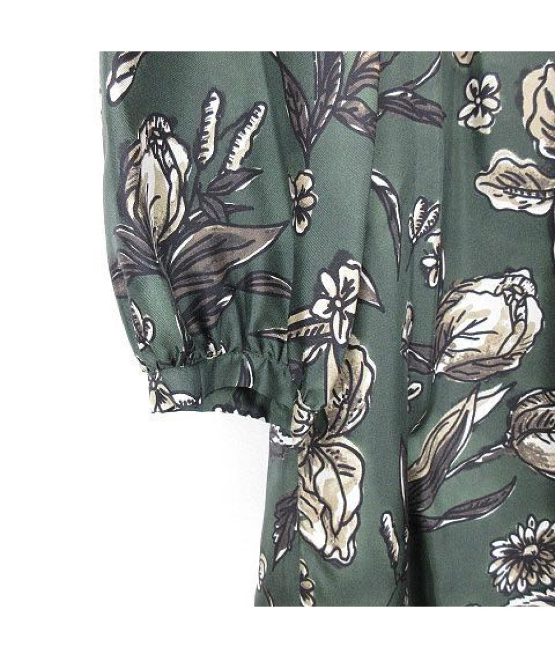 'S MAX MARA Зеленые шелковое повседневное платье, фото 4
