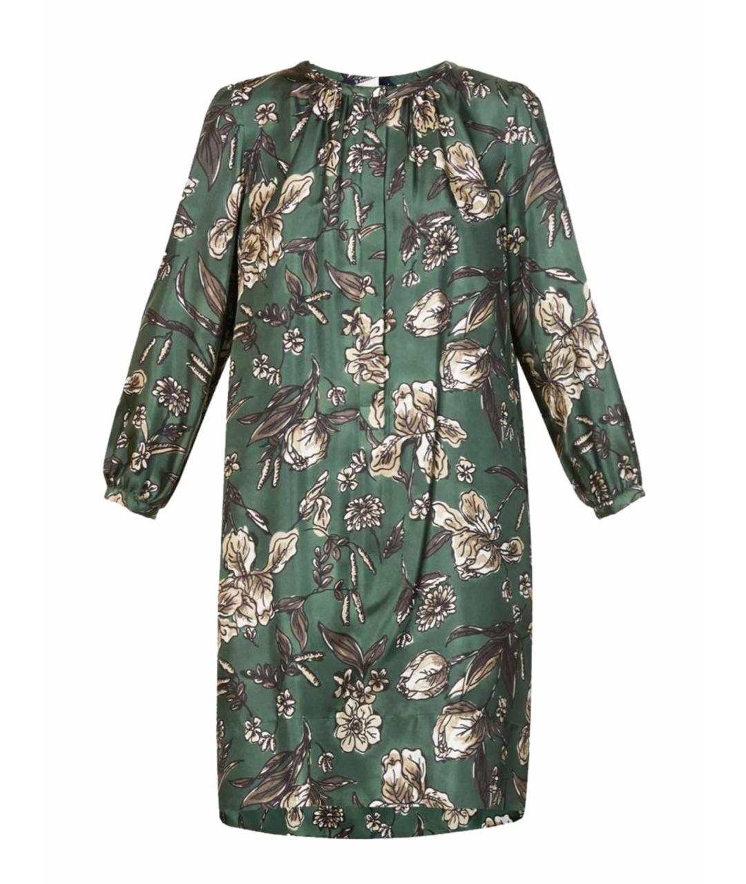 'S MAX MARA Зеленые шелковое повседневное платье, фото 1