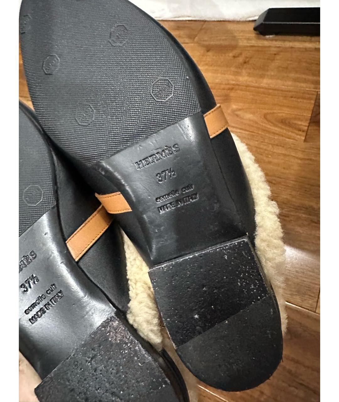 HERMES Черные мюли, фото 4