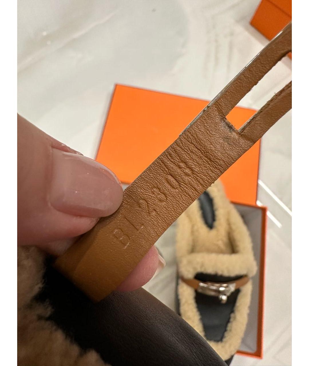 HERMES Черные мюли, фото 7