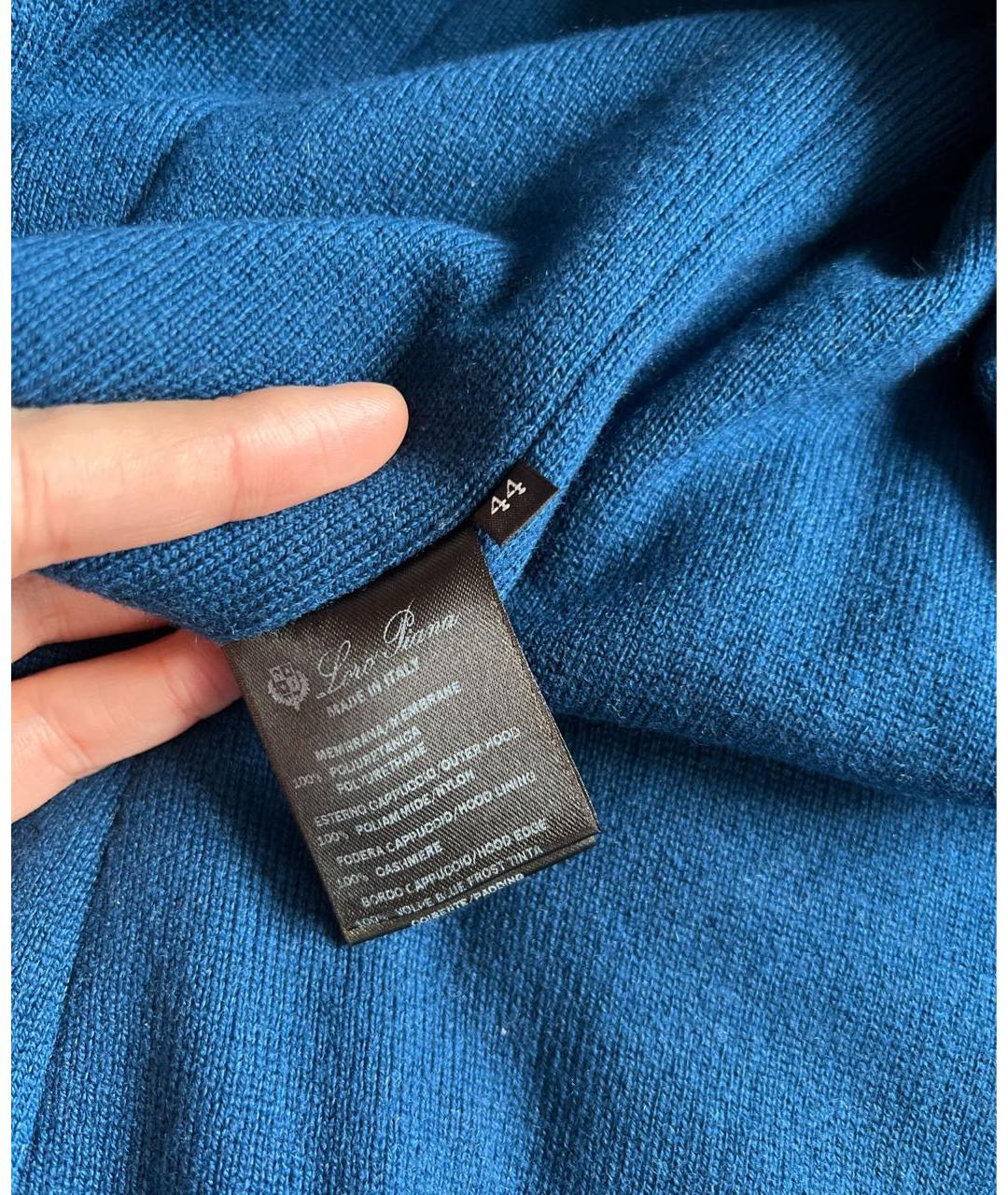 LORO PIANA Темно-синий тренч/плащ, фото 4