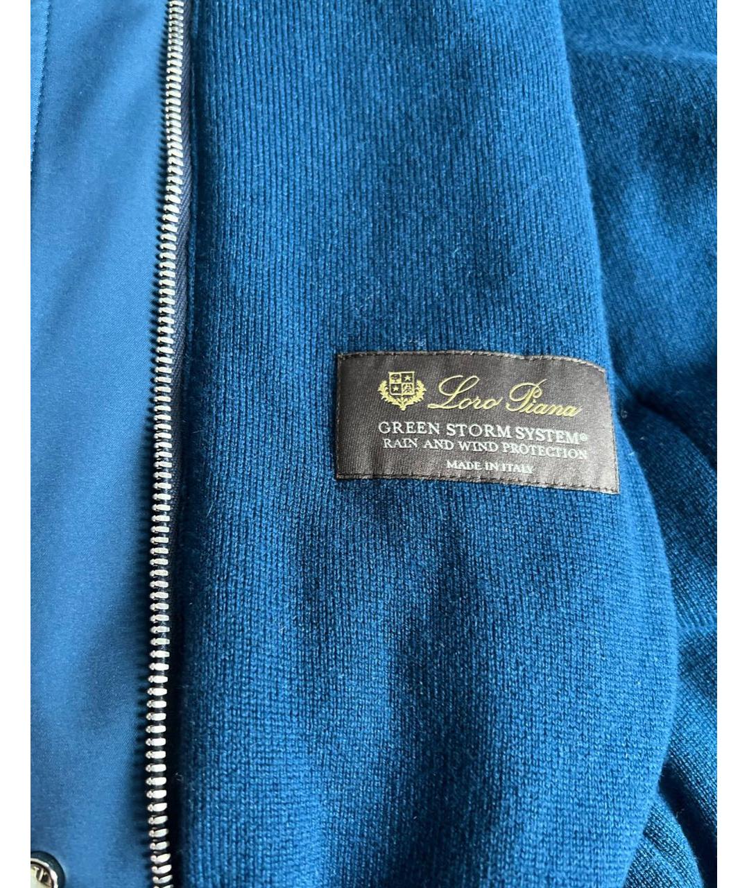 LORO PIANA Темно-синий тренч/плащ, фото 5