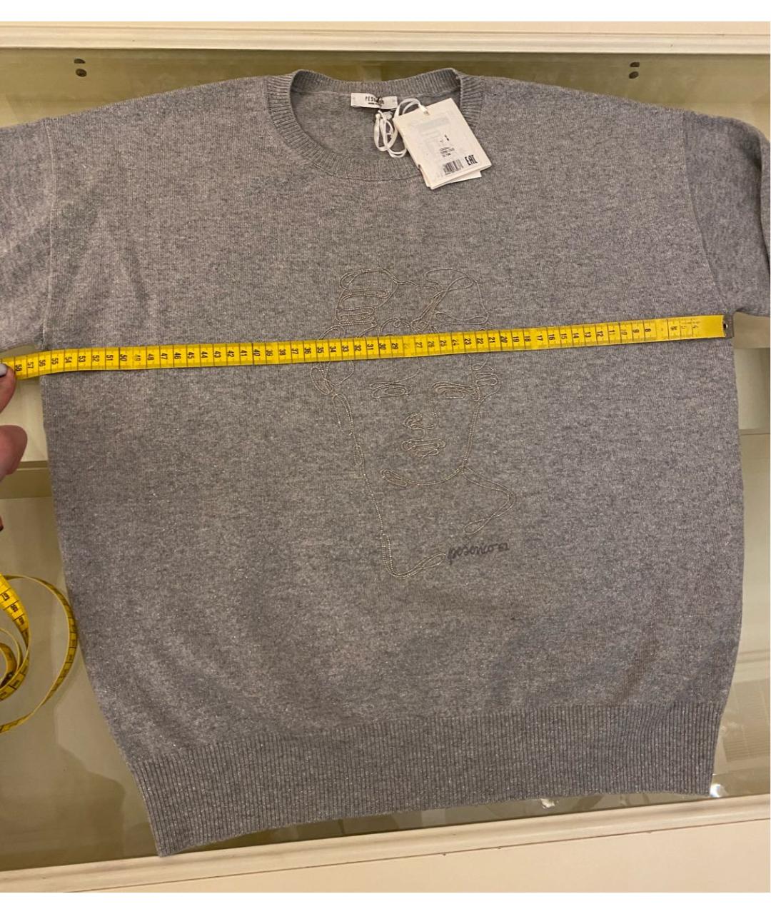 PESERICO Серый шерстяной джемпер / свитер, фото 6